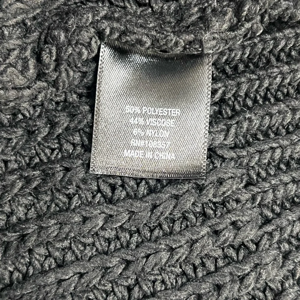 🖤 Worthington Oversized Cropped Cable Knit Sweater | Black | MP 🖤